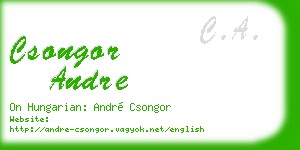 csongor andre business card