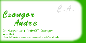 csongor andre business card